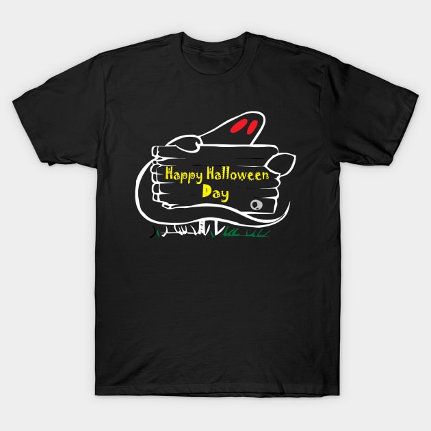 Happy Halloween Ghost T-Shirt by medasven